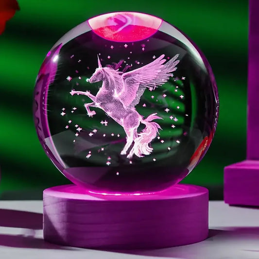 Veilleuse Boule de Cristal — Licorne