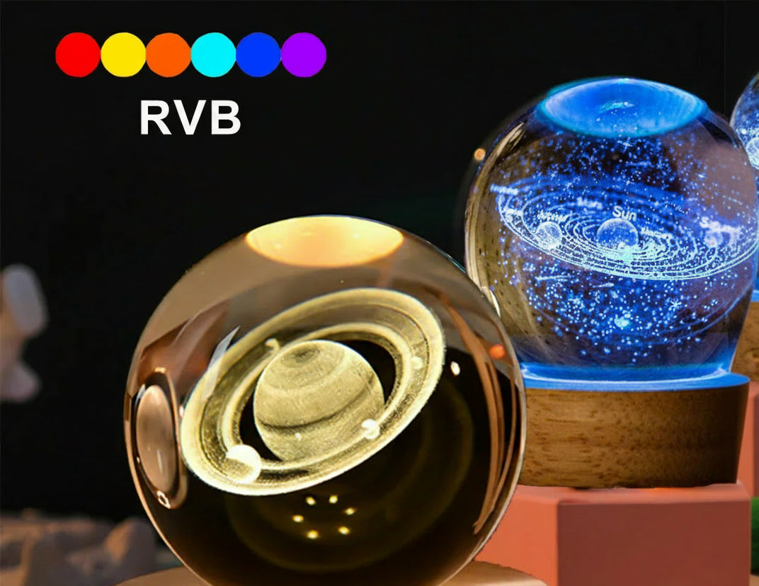 Veilleuse Boule de Cristal Galaxie